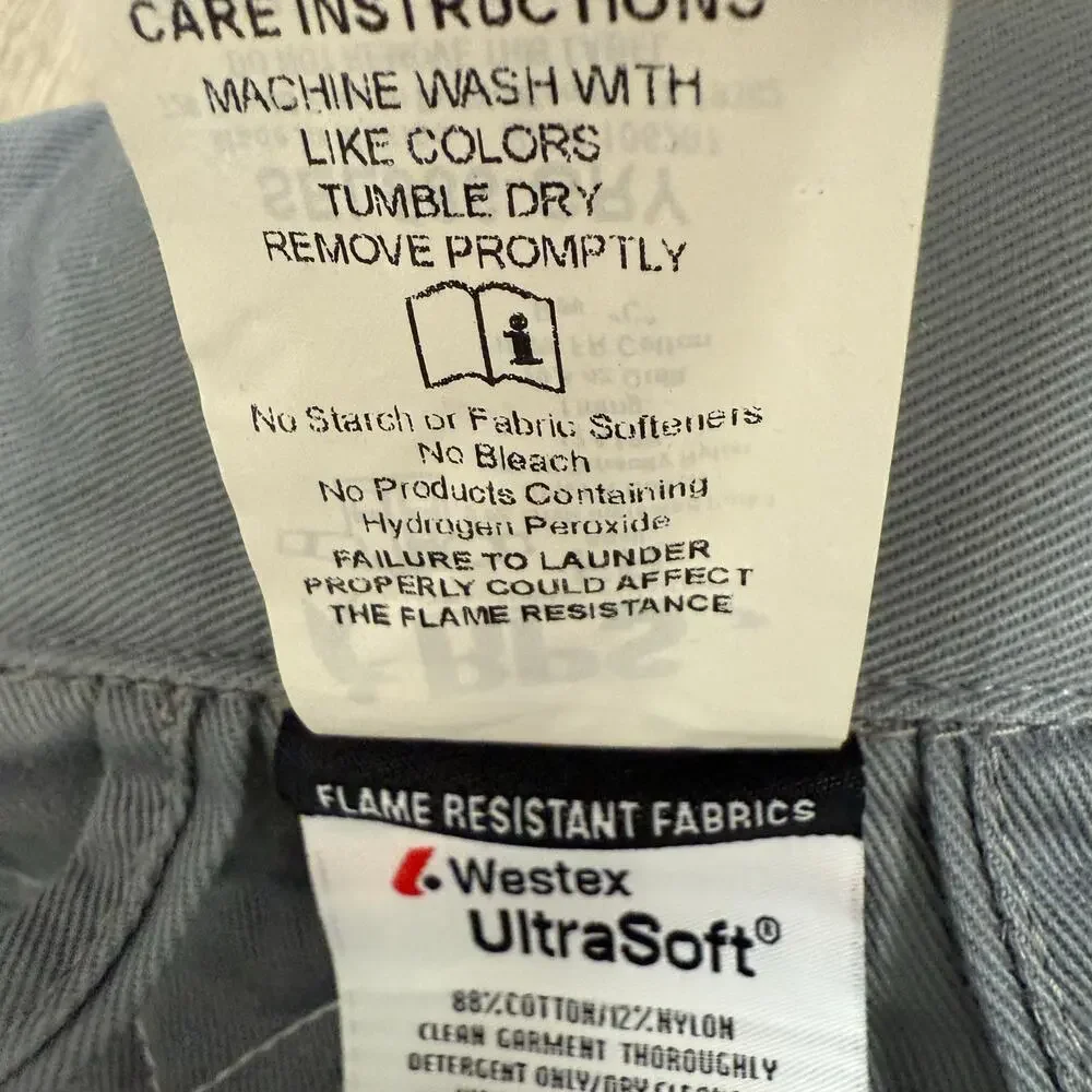 Crude FR Flame Resistant RPS New Men's Gray Insulated Work Jacket Size Large
